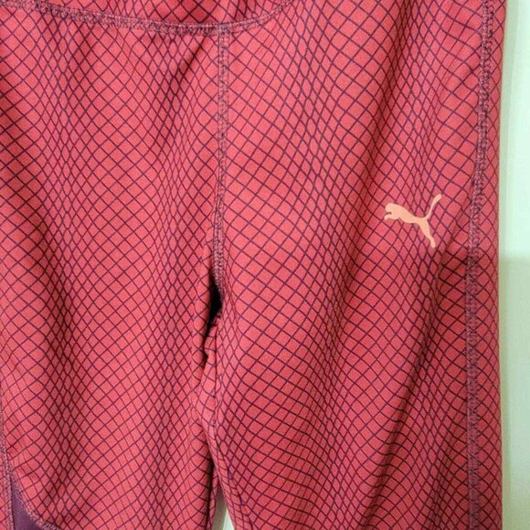 Puma Activewear Leggings Womens Size 7 Multicolor Stretch Material 21 Inseam - Picture 3 of 6